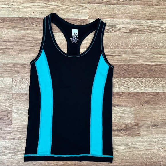 L.A Winner Racer Back Athletic Tank Top Black & Green Size S NWOT - Picture 6 of 7